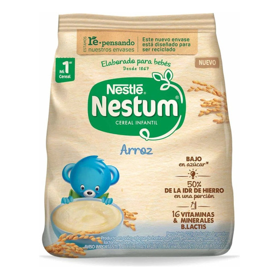 Nestle Nestum Cereal Infantil Arroz 225gr Packx3