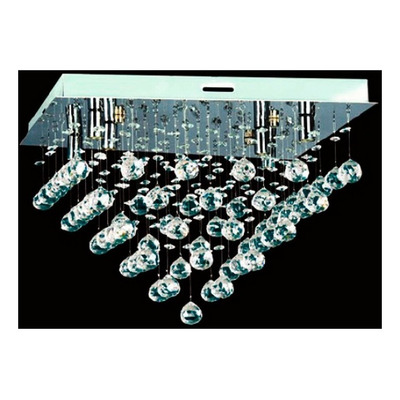 Plafon Estratos 40x40 Cairel Cristal 6 Luces Led Incluidas