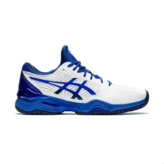 Tênis Masculino Asics Court Ff Novak Cor White/asics Blue - Adulto 40 Br