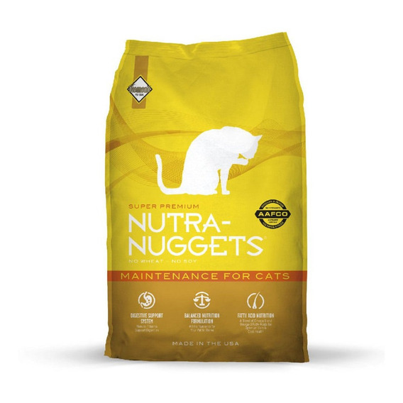 Nutra Nuggets Maintenance Cat 3Kg Alimento Mantenimiento Premium Para Gatos 30% Proteína A Base De Pollo Arroz Y Comida De Mar Con Omega 3 Y 6