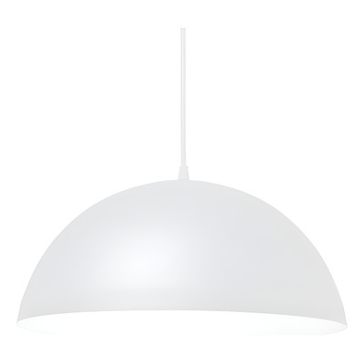Colgante Media Esfera 40cm Blanco Ideal Cocina Apto Led Fz