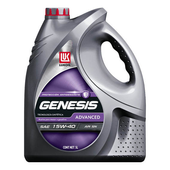 Aceite De Motor Lukoil Genesis Advanced Sae 15w-40 Tecnología Sintética 5L