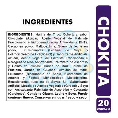 Galletas Nestle - Chokita (ex Negrita)(bolsa De 20 Unidades)