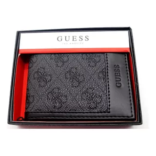 Cartera Guess Negra Hombre Original 31go220112