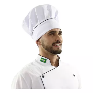 Touca Mestre Cuca, Cozinheiro, Chapéu Chef, Restaurante Cor Branco