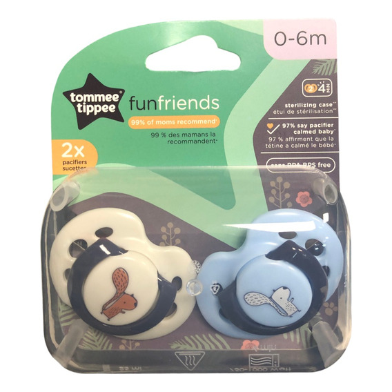 Chupete Fun Friends Tommee Tippee 0-6m/6-18m/18-36m Varios