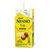 Bebida Láctea Uht Morango E Banana Ninho Fruti Caixa 190ml