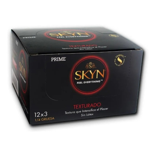 Preservativos Prime Skyn Texturado Sin Látex X36u (12x3)