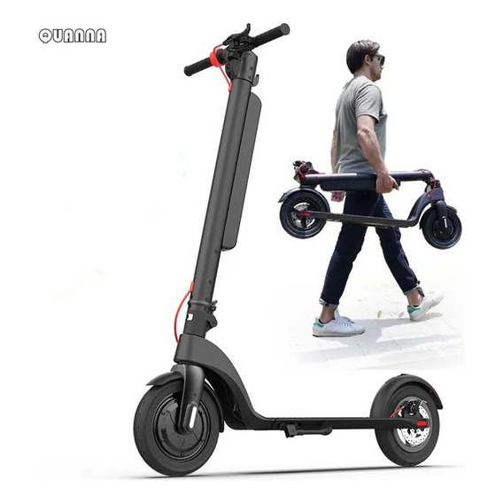 Quanna Hx-x8 scooter eléctrico patín plegable para adultos motor max hasta 350w velocidad máxima 25km/h batería 10ah autonomía 30-40km