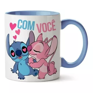 Caneca Personalizada Stitch Lilo Disney Com Você Sem Você