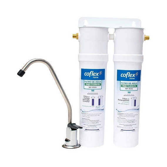 Sistema De Filtración De Agua Bajo Cubierta Coflex Wf-200 Color Blanco
