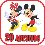 20 Adesivos Parede Decorativos Kit Da Minnie Vermelha Mickey