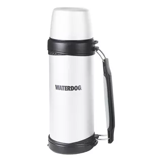 Termo Acero Inoxidable Waterdog 1 Lt Con Manija 4 Colores Color Blanco