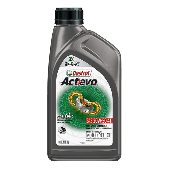 Aceite Para Motor Castrol Actevo 20w-50 1l Delcar ®