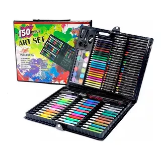 Set Arte Colores Plumones Crayolas Acuarela Dibujo Pintura