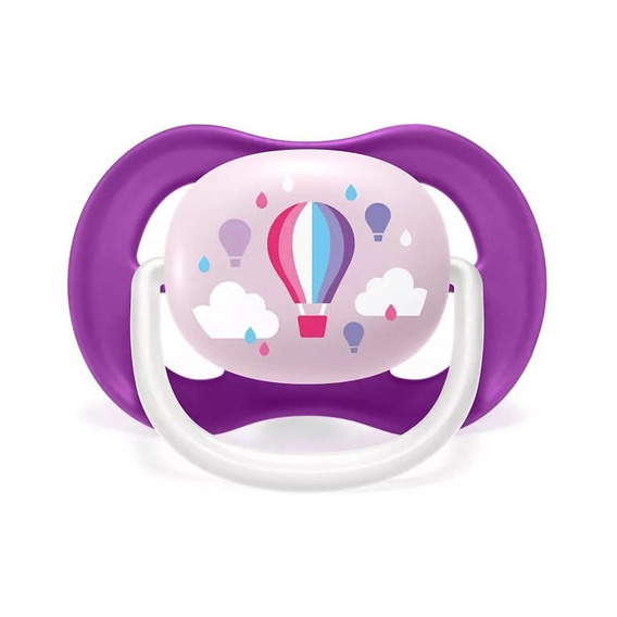 Chupon Ultra Air Happy Avent Philips 6-18 M Globo Scf081/08 Color Rosa Período De Edad 6-18 Meses