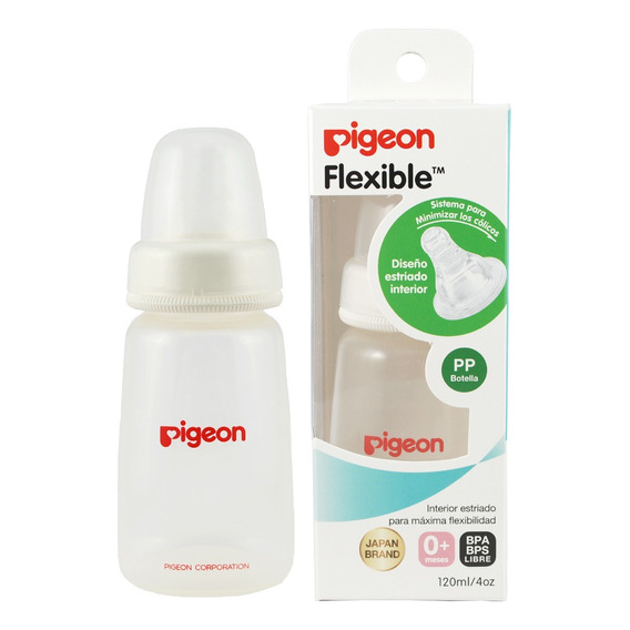 Mamadera Boca Estandar Plastico Pigeon 120ml 