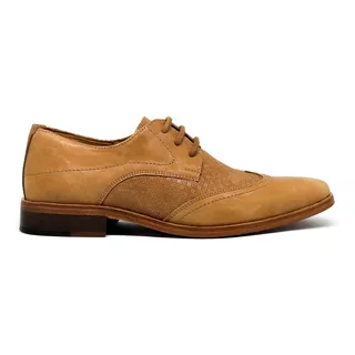 Zapato Febo Cuero Suela Hombre Picado Diseño