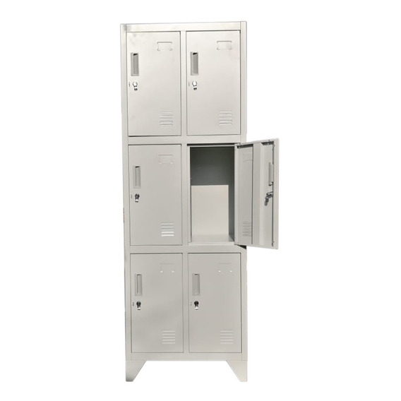 Lockers Metalico 6 Puertas 2 Cuerpos 