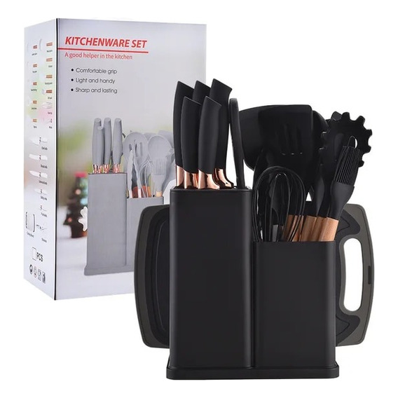 Set 19 Utensilios De Cocina Antiadherentes De Silicona