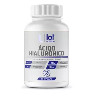 Ácido Hialurônico 100mg 60 Cápsulas Lot Nutrition