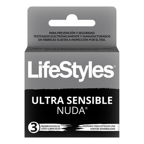 Preservativos Lifestyles Ultra Sensible Nuda 3 Condones