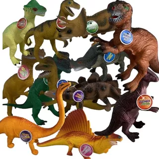 Kit Com 12 Dinossauros World Tamanho Grande Coleção Completa