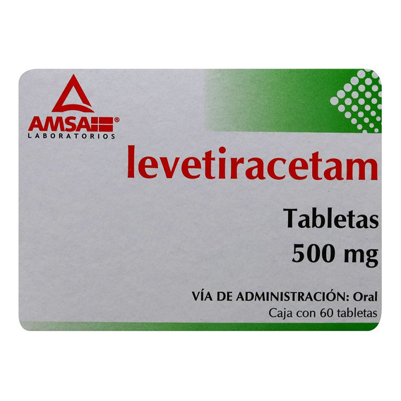 Levetiracetam Caja C/60 Tabletas De 500 Mg C/u Amsa