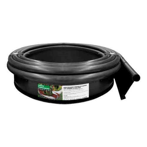 Borde Delimitador Grueso Para Cesped Para Jardin 54m Color Negro