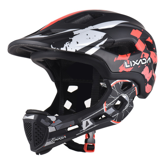 Casco Ajustable Para Niños Con Cara Completa De Ciclismo Par