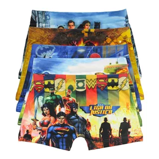 Kit 20 Cueca Boxer Infantil Estampada Personagem, Atacado