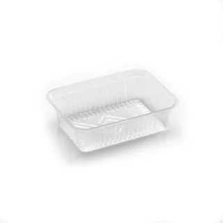 Bandeja 103 De Plastico Pp Apta Microondas X 50un. Bandex Color Gris