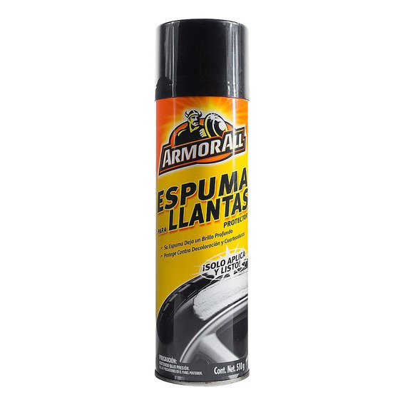 Espuma Limpieza Brillo Protección Neumáticos Armor All 510g Color Negro