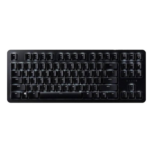 Teclado gamer Razer BlackWidow Lite QWERTY Razer Orange inglés US color black con luz blanca