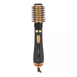 Escova Rotativa Britânia Ber20pd 3 Temperaturas Bivolt Cor Preto E Dourado 110v/220v