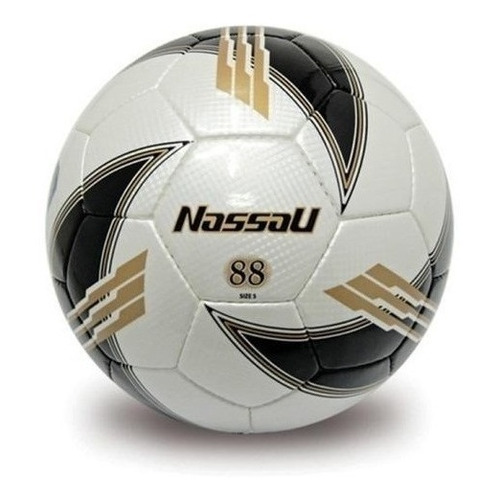 Pelota Futbol Nassau 88 Campo N° 5 Profesional Cosida Balon Cesped Color Blanco