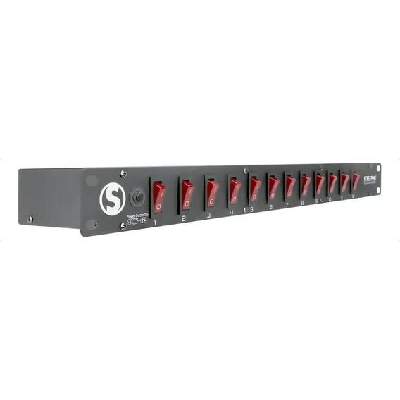 Barra Multicontacto Switchera 12 Contactos Rack Steelpro