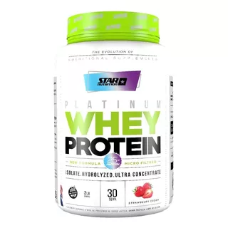 Suplemento En Polvo Star Nutrition  Platinum Whey Protein Proteína Sabor Crema De Fresa En Pote De 908g