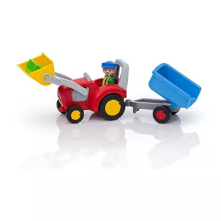 Tractor De Juguete Con Remolque - Playmobil 6964