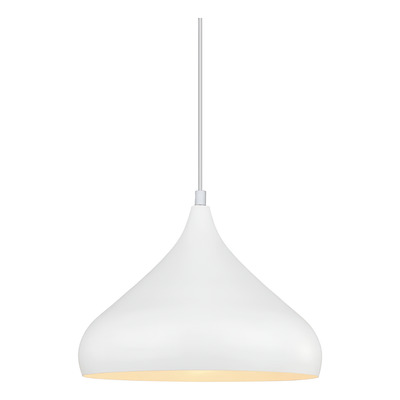 Lampara Colgante Valentin Blanco 30cm Apto Led E27 Cie
