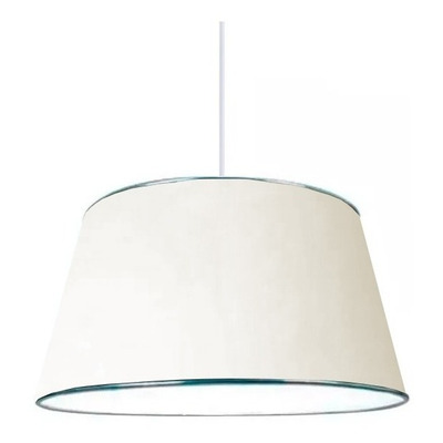 Lampara Colgante Pantalla Negra Y Cromo Apto Led Luz Desing