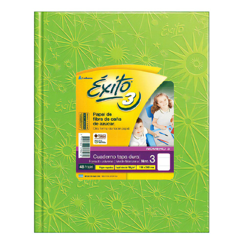 Cuaderno Exito E3 Abc Rayado Verde Manzana X 48 Hojas