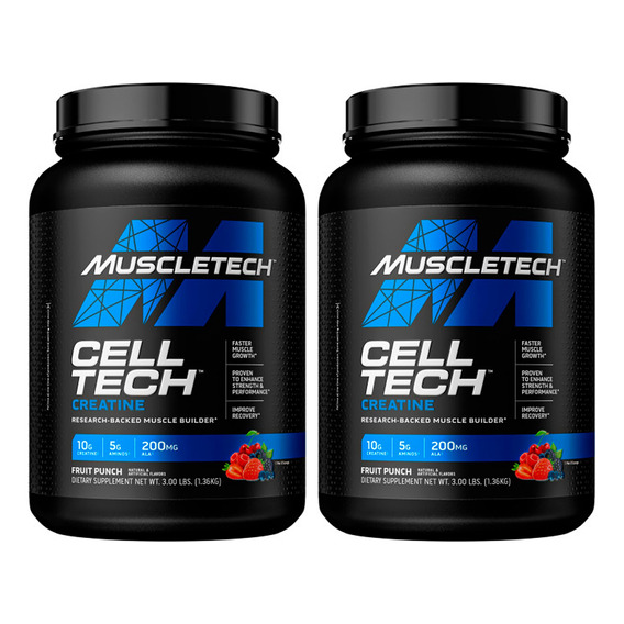 Muscletech X2 Cell Tech Creatina Suplemento Frutal 1.36kg