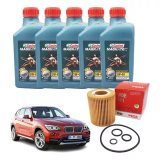 Kit Troca Óleo 5w40 Bmw X1 18i 2.0 16v 2010 A 2014 - Kit