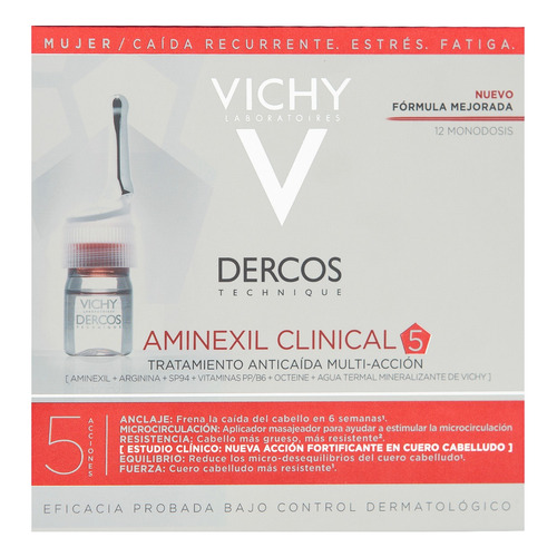 Ampollas Anti-caída Vichy Dercos Aminexil Clinical 5