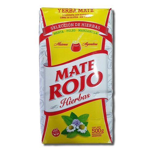 Yerba Mate Mate Rojo Con Hierbas 500gr