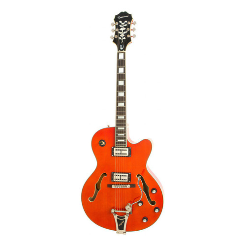 Guitarra Electrica EpiPhone Emperor Swingster Color Naranja Material Del Diapasón Palisandro Orientación De La Mano Diestro