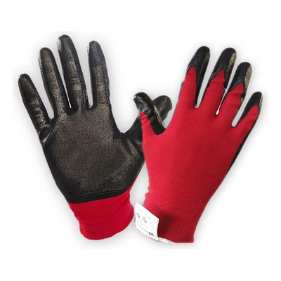 Guantes De Trabajo Tejidos Nitrilo Antideslizantes X12 Unid