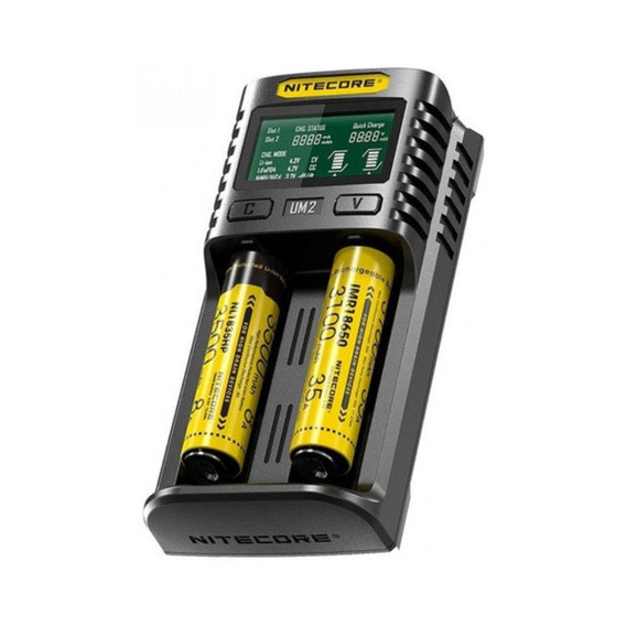 Cargador Nitecore Um20 Doble 14500 18650 Cr123 Visor Digital