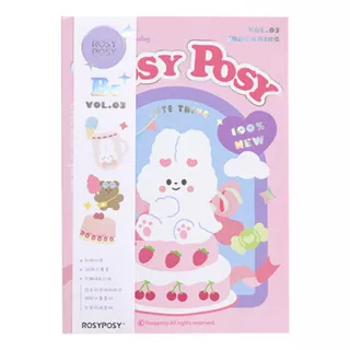 Block De Stickers 20 Hojas Revista Rosy Posy Calcamonias Color Vol.3